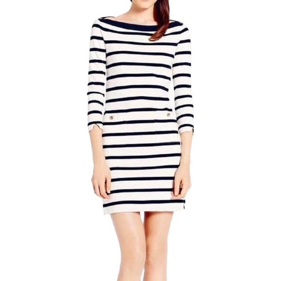 Kate Spade Striped Boat Neck Tunic Dress, Size L - Picture 8 of 9